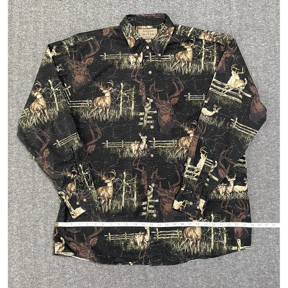 Woods and Water Outfitters Long Sleeve Mens Button Down Shirt Size XL - Picture 4 of 8